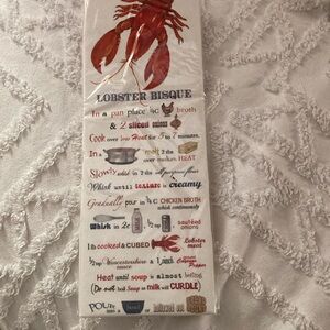 Lobster Bisque Recipe Tea Towel